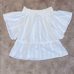 Abercrombie Off the shoulder white top